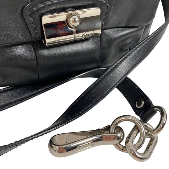 COACH Kristin Black Leather Hobo Shoulder Handbag 14783, Extra Strap, No Tag - Picture 2 of 11